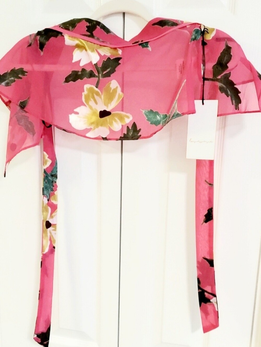 Lovewave Coverup Top Or Skirt, Size S, Sheer Pink, Tie Back, Lingerie